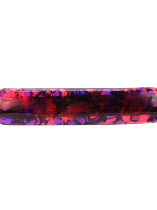 Red purple 8 cm wide Cellulose Acetate Minimalist Geometric Alloy Hair Barrette Spring clip