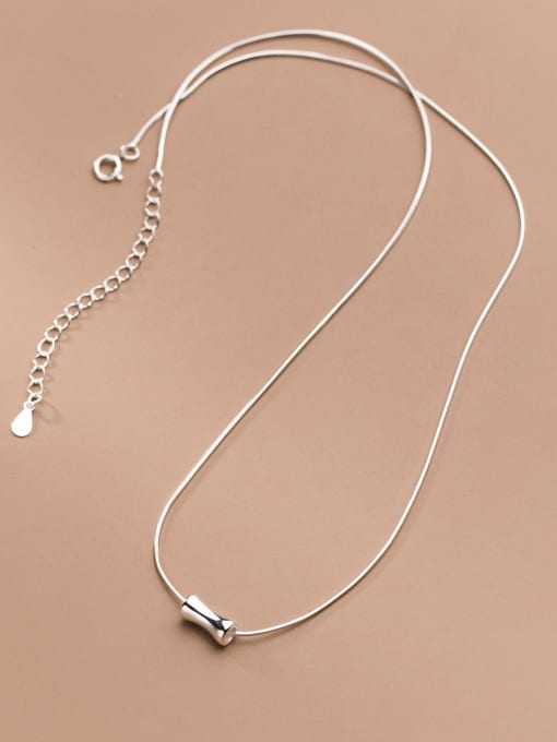 Rosh 925 Sterling Silver Snake Minimalist Snake Bone Chain Necklace 0