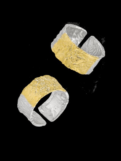 DAKA 925 Sterling Silver Geometric Vintage Band Ring 3