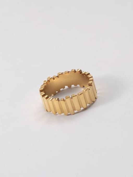 GROSE Titanium Steel Geometric Minimalist Band Ring