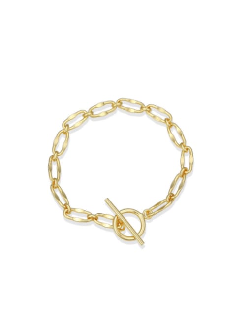 Boomer Cat 925 Sterling Silver With Gold Plated Simplistic Hollow  Chain Bracelets