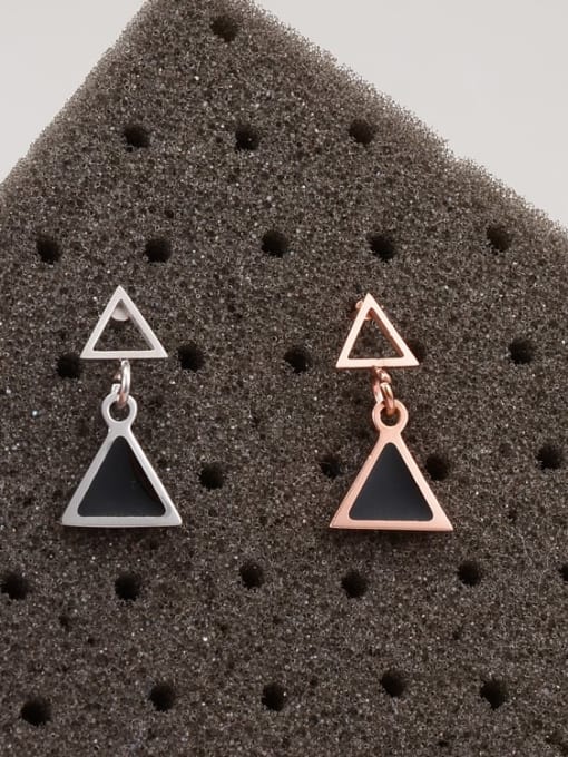 A TEEM Titanium Acrylic Triangle Minimalist Drop Earring 0