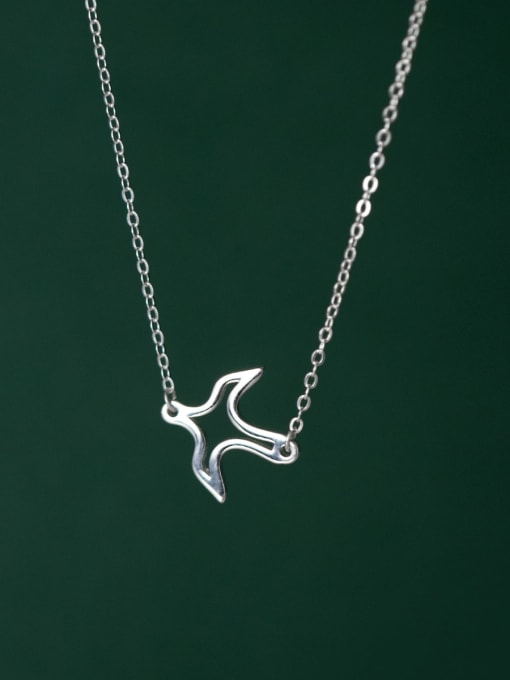 Rosh 925 Sterling Silver Little Swallow Minimalist Necklace