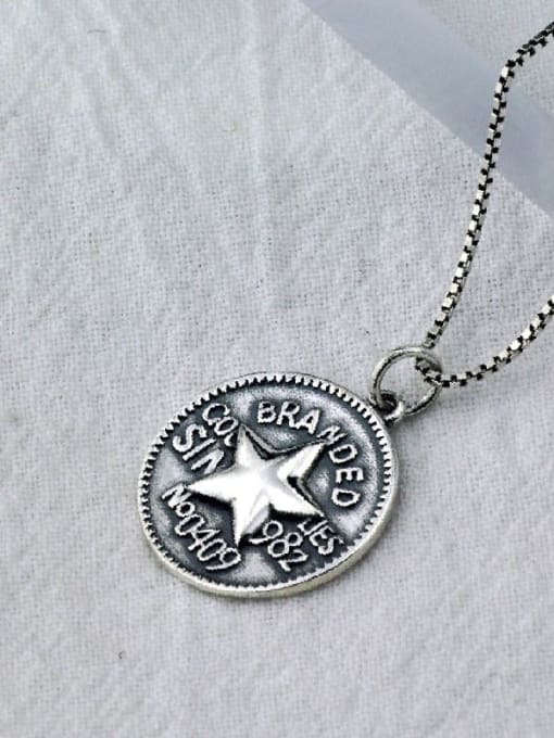 SHUI Vintage Sterling Silver With Vintage Round Pendant Diy Accessories 1