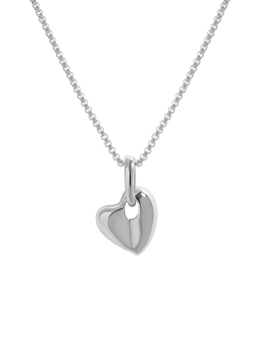 DAKA 925 Sterling Silver Heart Minimalist Necklace 3