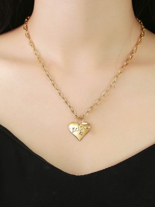 CONG Stainless steel Heart Vintage Necklace 1