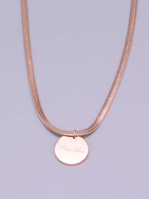 A TEEM Titanium Round  Pendant Necklace 1