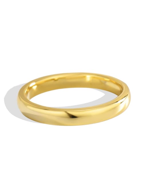 Gold plain ring Brass Geometric Minimalist Band Ring