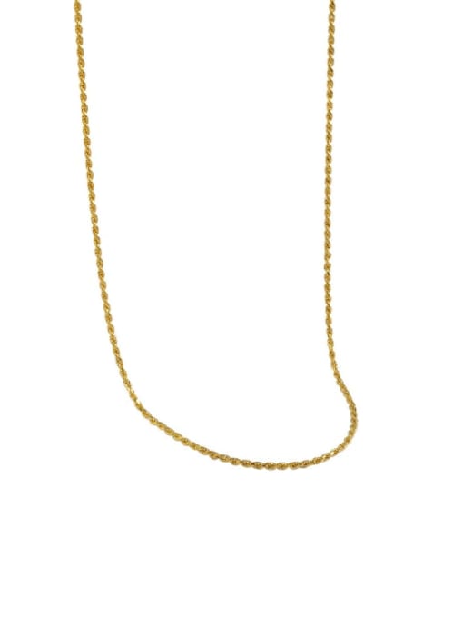 golden 925 Sterling Silver Round Minimalist Necklace