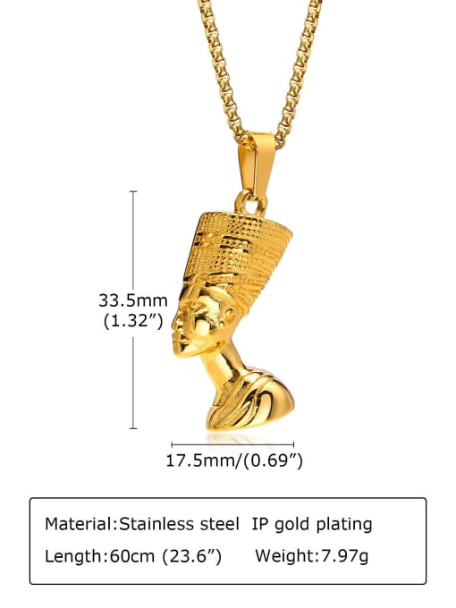 Gold Pendant Chain Stainless steel Hip Hop Irregular  Pendant