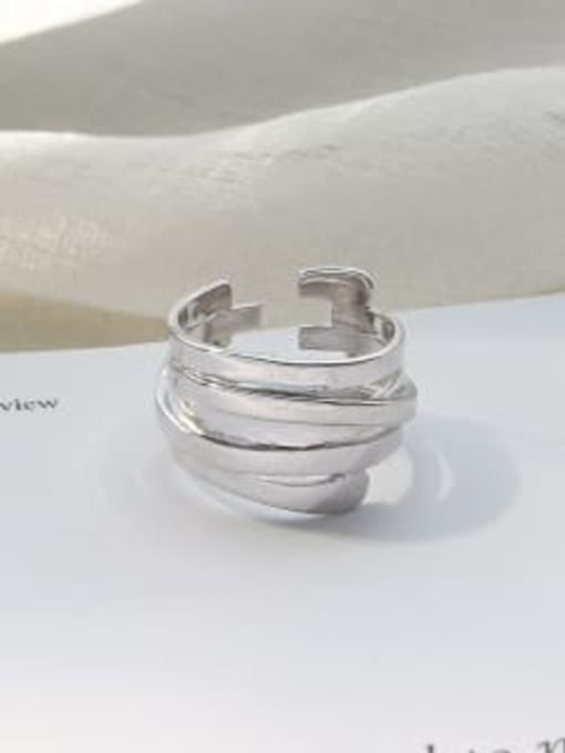 DAKA 925 Sterling Silver Simple Multi-layer Winding Ring 4