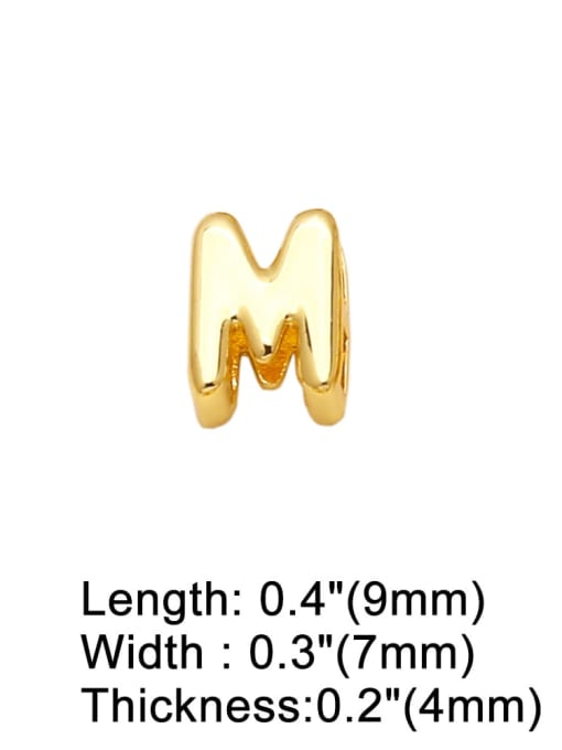 M Brass Letter Minimalist Necklace