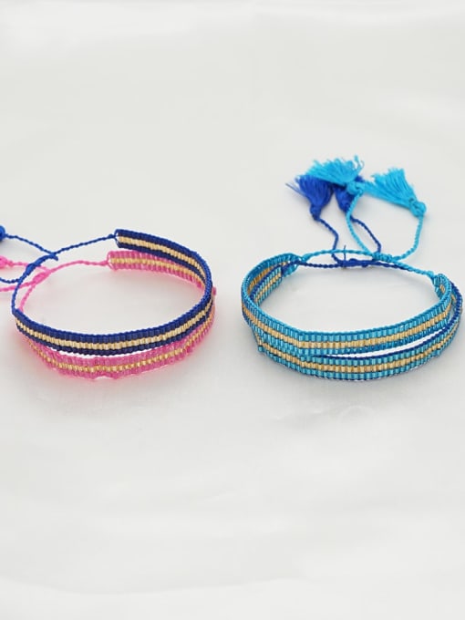 Roxi Multi Color MGB Bead Geometric Bohemia Handmade Weave Bracelet 3