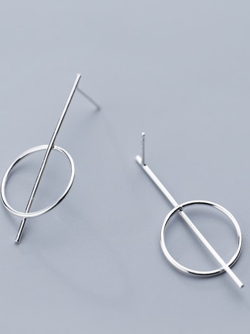 Rosh 925 Sterling Silver  Minimalist Geometric Drop Earring 1