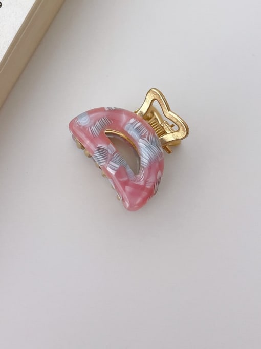Semicircle blue pink 2.5cn Alloy Resin  Cute Friut Jaw Hair Claw