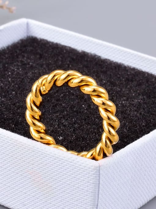 A TEEM Titanium Irregular Minimalist Twist rope Ring