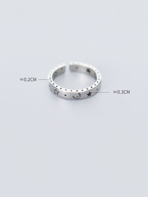 Rosh 925 sterling silver star minimalist free ssize  ring 2