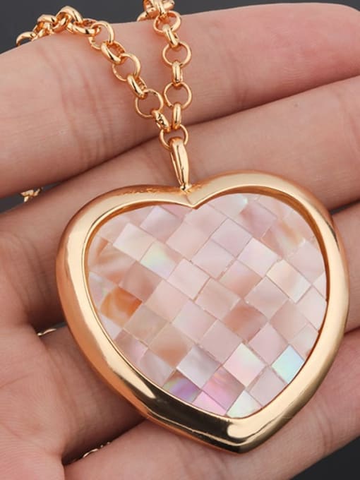 Fenbei Copper Shell Heart Dainty Pendant Necklace