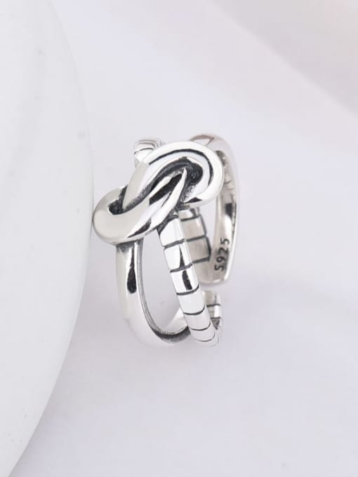 XBOX 925 Sterling Silver Hollow Bowknot Vintage Stackable Ring 3