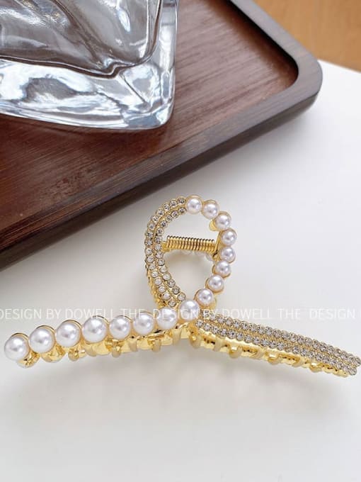 Pearl cross section 11.5cm Alloy Imitation Pearl  Trend Geometric  Jaw Hair Claw