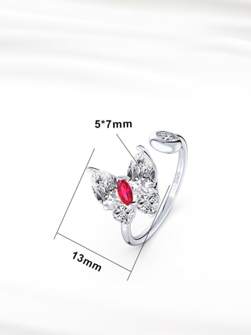 RINNTIN 925 Sterling Silver Cubic Zirconia Geometric Dainty Band Ring 3