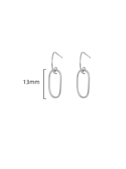 BeiFei Minimalism Silver 925 Sterling Silver Geometric Minimalist Drop Earring 3