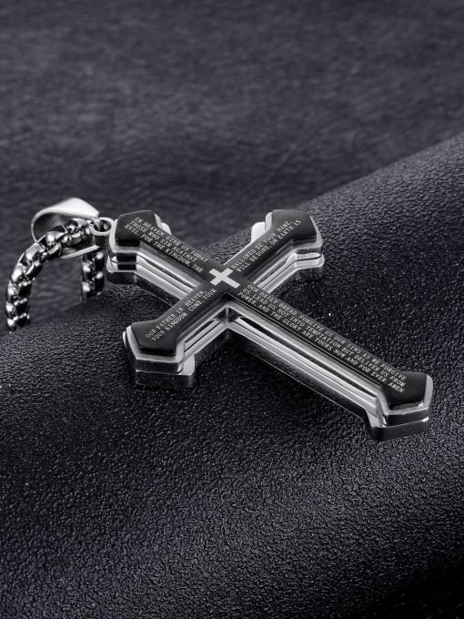 Open Sky Titanium Cross Vintage Regligious Necklace 4