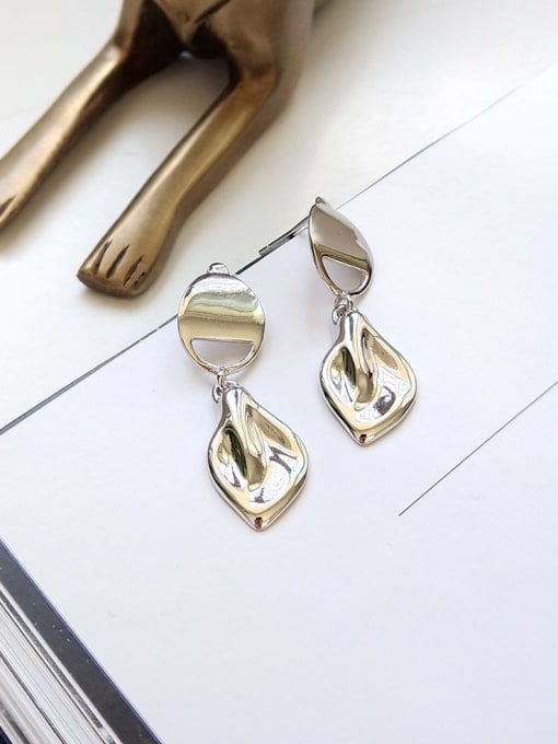 Boomer Cat 925 Sterling Silver Irregular Statement Unique  Drop Earring 1