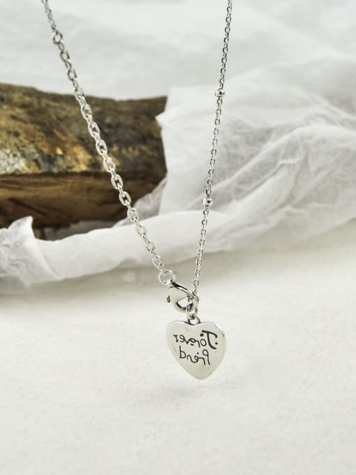 xl091 Vintage Sterling Silver With Antique Silver Plated Simplistic Locket Necklaces