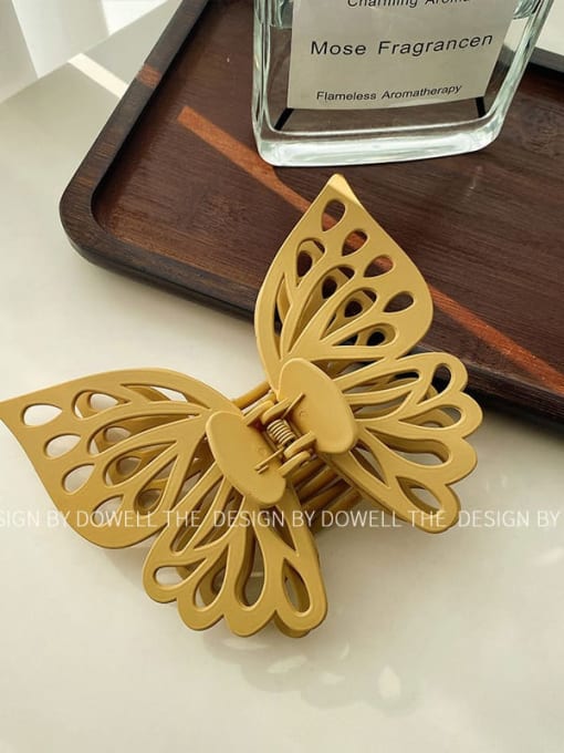 Ginger Alloy Resyin Minimalist Butterfl  Jaw Hair Claw