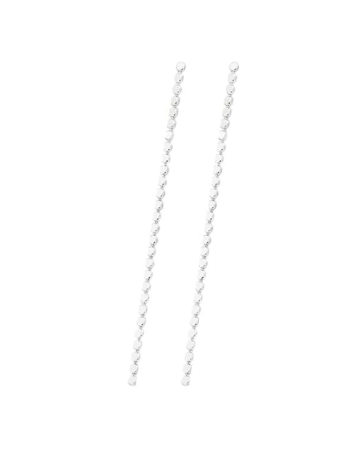 XBOX 925 Sterling Silver Tassel Minimalist Threader Earring 0
