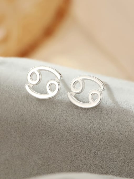 ES2460 Cancer 925 Sterling Silver Constellation Cute Stud Earring