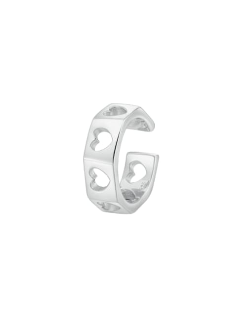 XBOX 925 Sterling Silver Heart Minimalist Band Ring 0
