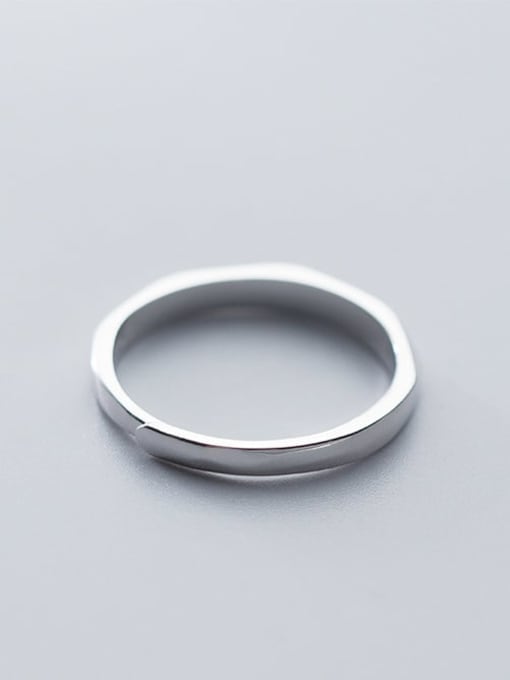 Rosh 925 Sterling Silver  Minimalist Round Free Size Ring 1