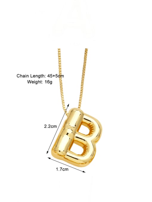 CC Brass Letter Minimalist Necklace 3