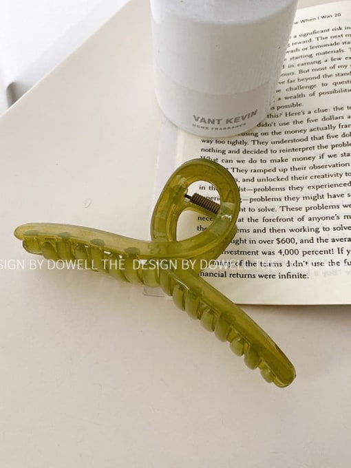 Ribbon jelly green 13cm Alloy Resin Minimalist Geometric Jaw Hair Claw