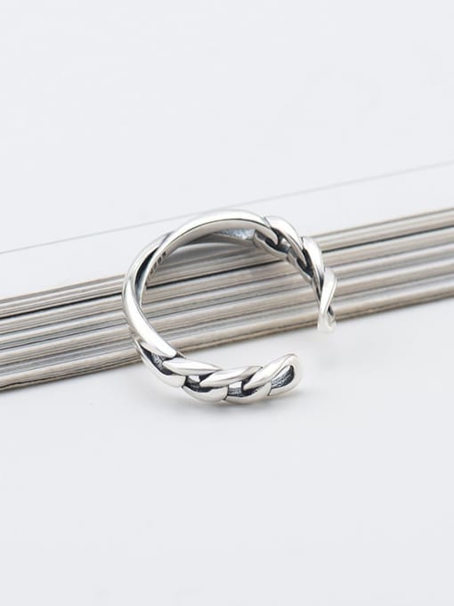 XBOX 925 Sterling Silver Cross Minimalist Band Ring 3