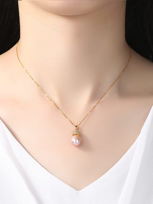 CCUI 925 Sterling Silver Freshwater Pearl  pendant Necklace 1