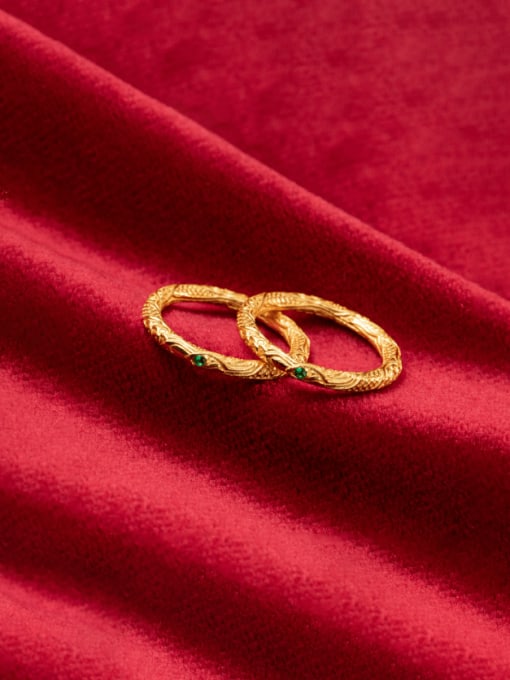 Rosh 925 Sterling Silver Round Vintage Band Ring
