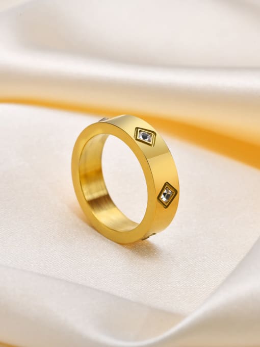 CONG Titanium Steel Geometric Minimalist Band Ring 3