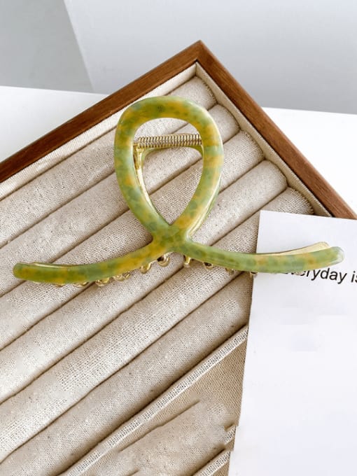 Green 13.5cm Cellulose Acetate Minimalist Geometric Multi Color Jaw Hair Claw