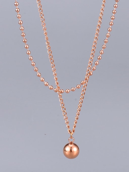 A TEEM Titanium Bead Ball Minimalist Multi Strand Necklace 1