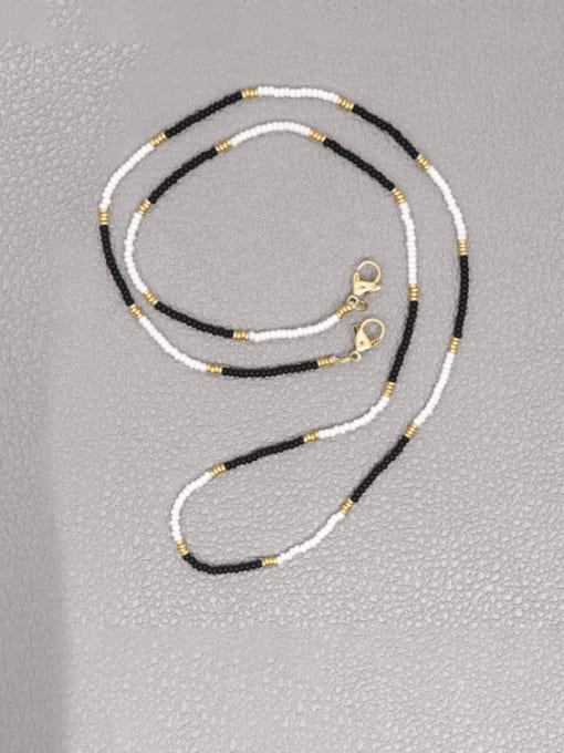 MI N200046B Stainless steel  Miyuki Bead Multi Color Bohemia Hand-woven Necklace