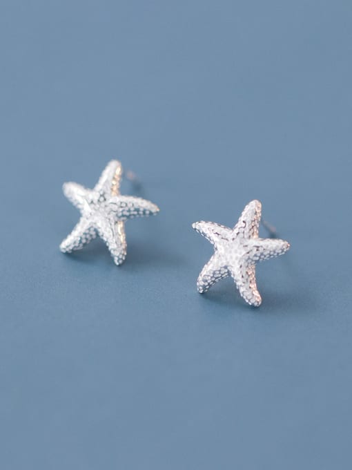 Rosh 925 Sterling Silver Sea  Star Cute Stud Earring 0