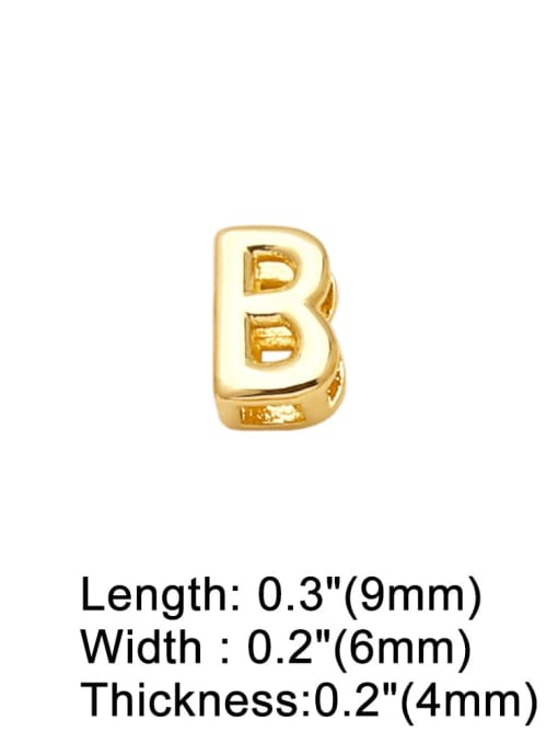 B Brass Letter Minimalist Necklace