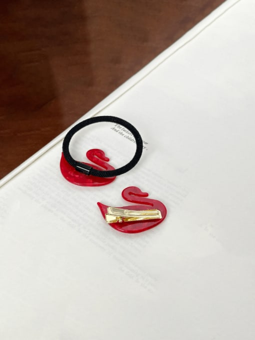 Chimera Cellulose Acetate Minimalist Swan Alloy Multi Color Hair Rope 1