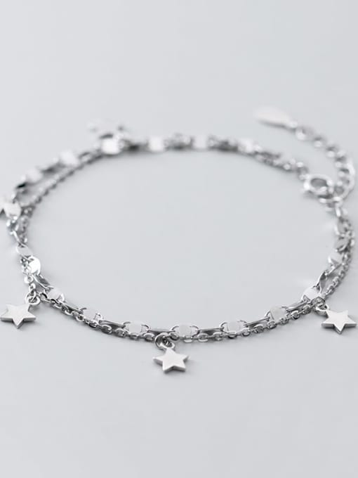 Rosh 925 Sterling Silver Star Minimalist Strand Bracelet 2