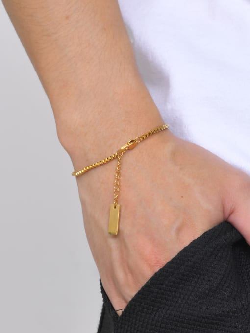 Golden 19cm in length Stainless steel Irregular Minimalist Bracelet