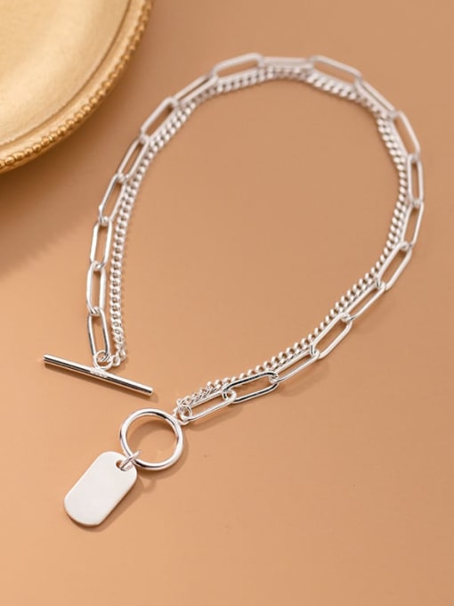 Rosh 925 Sterling Silver Geometric Minimalist Strand Bracelet 0