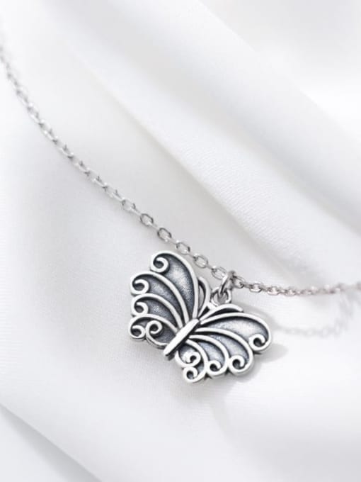 Rosh 925 Sterling Silver Butterfly Vintage Pendant  Necklace 2